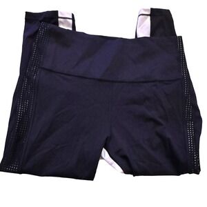 Athleta‎ Hiit It Mesh Capri Black White size Medium